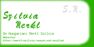 szilvia merkl business card